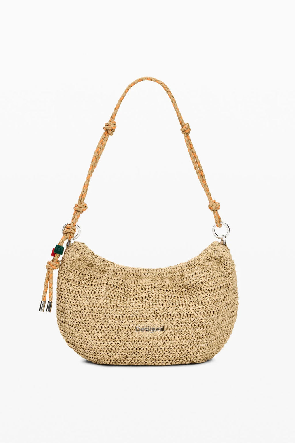Sac moyen ovale en raphia charms
