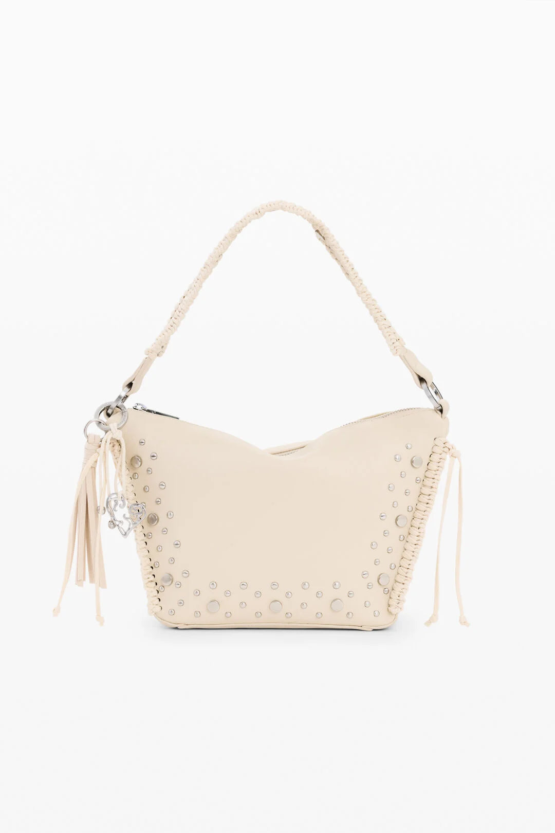 Sac de taille moyenne à clous avec franges