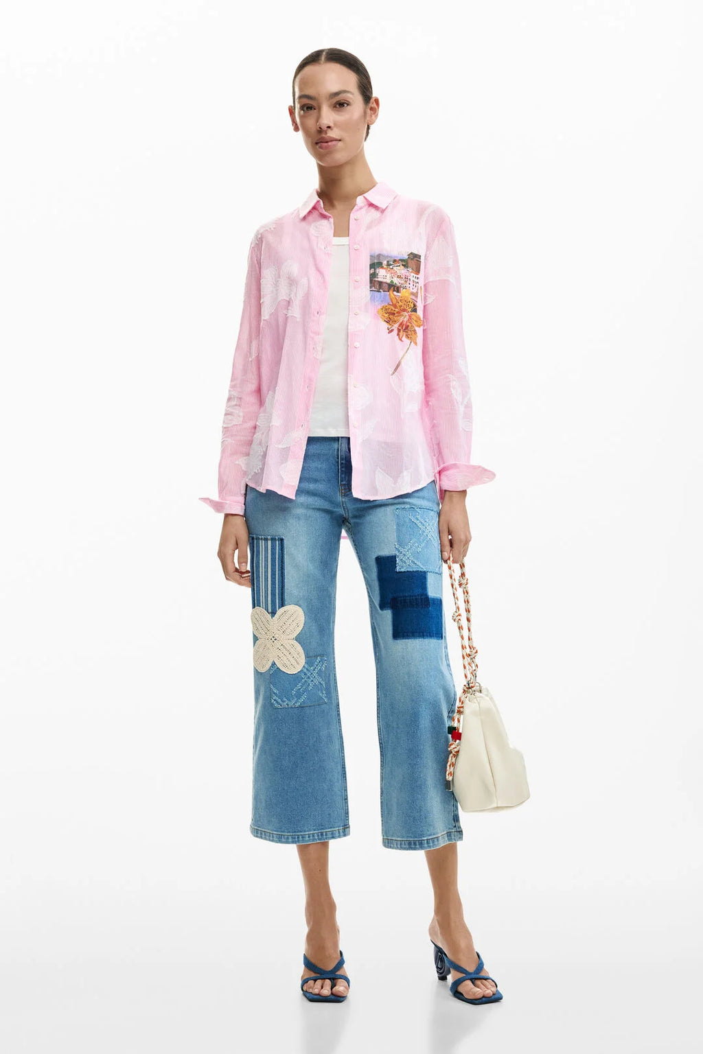 Chemise rayée carte postale