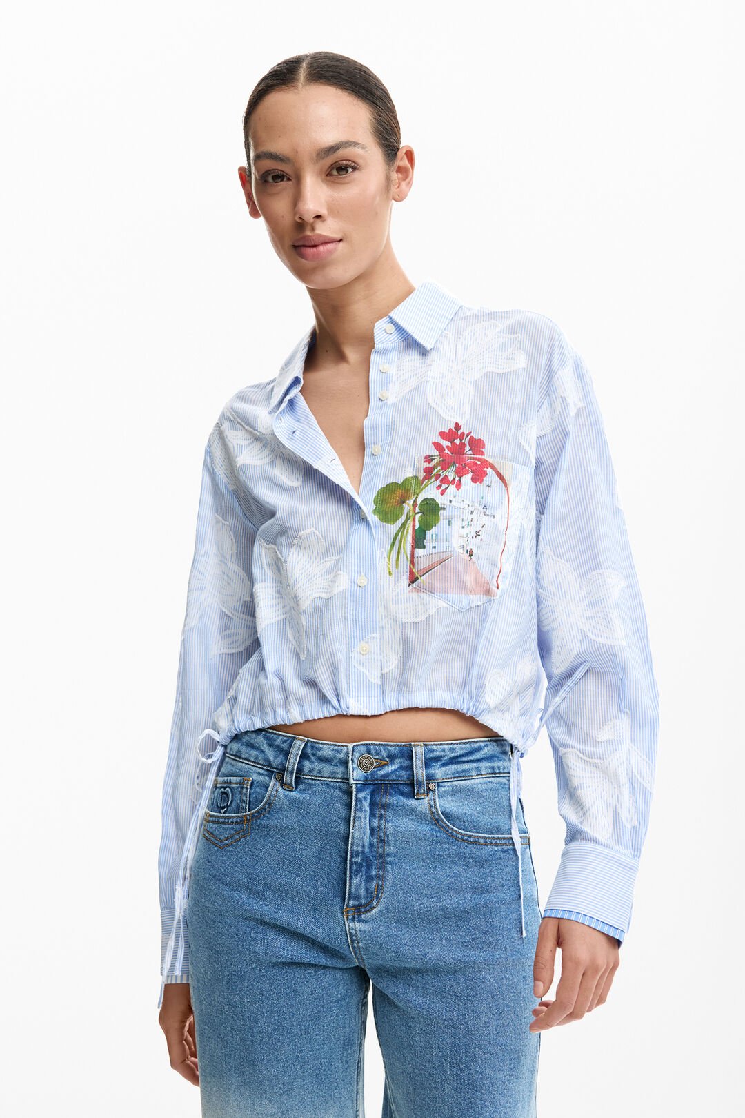 Chemise courte imprimée