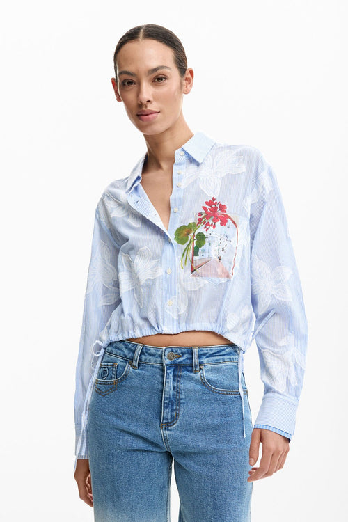 Chemise courte imprimée