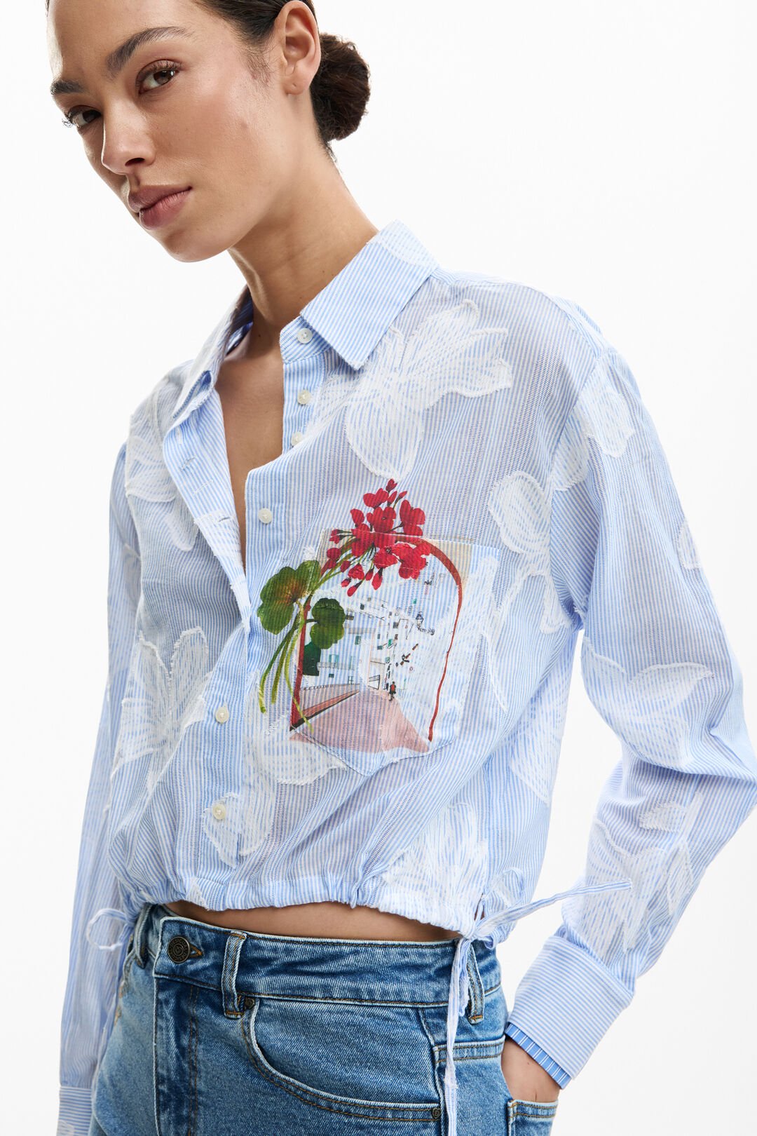 Chemise courte imprimée