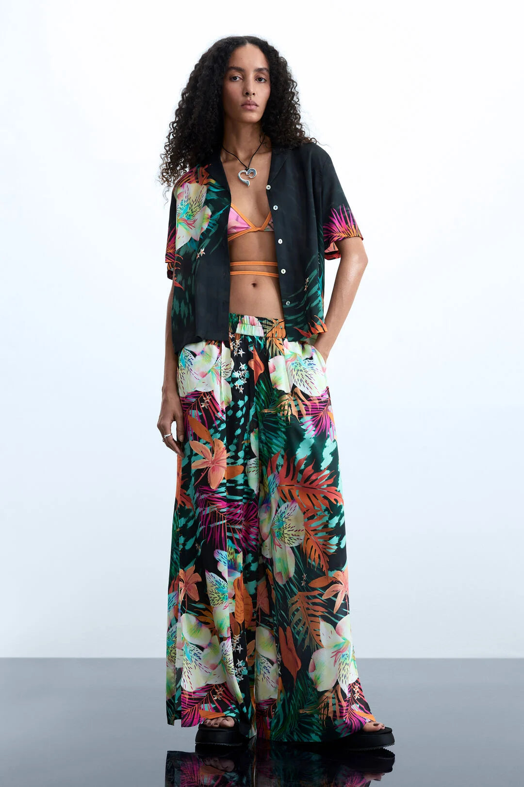 Pantalon imprimé Fleurs