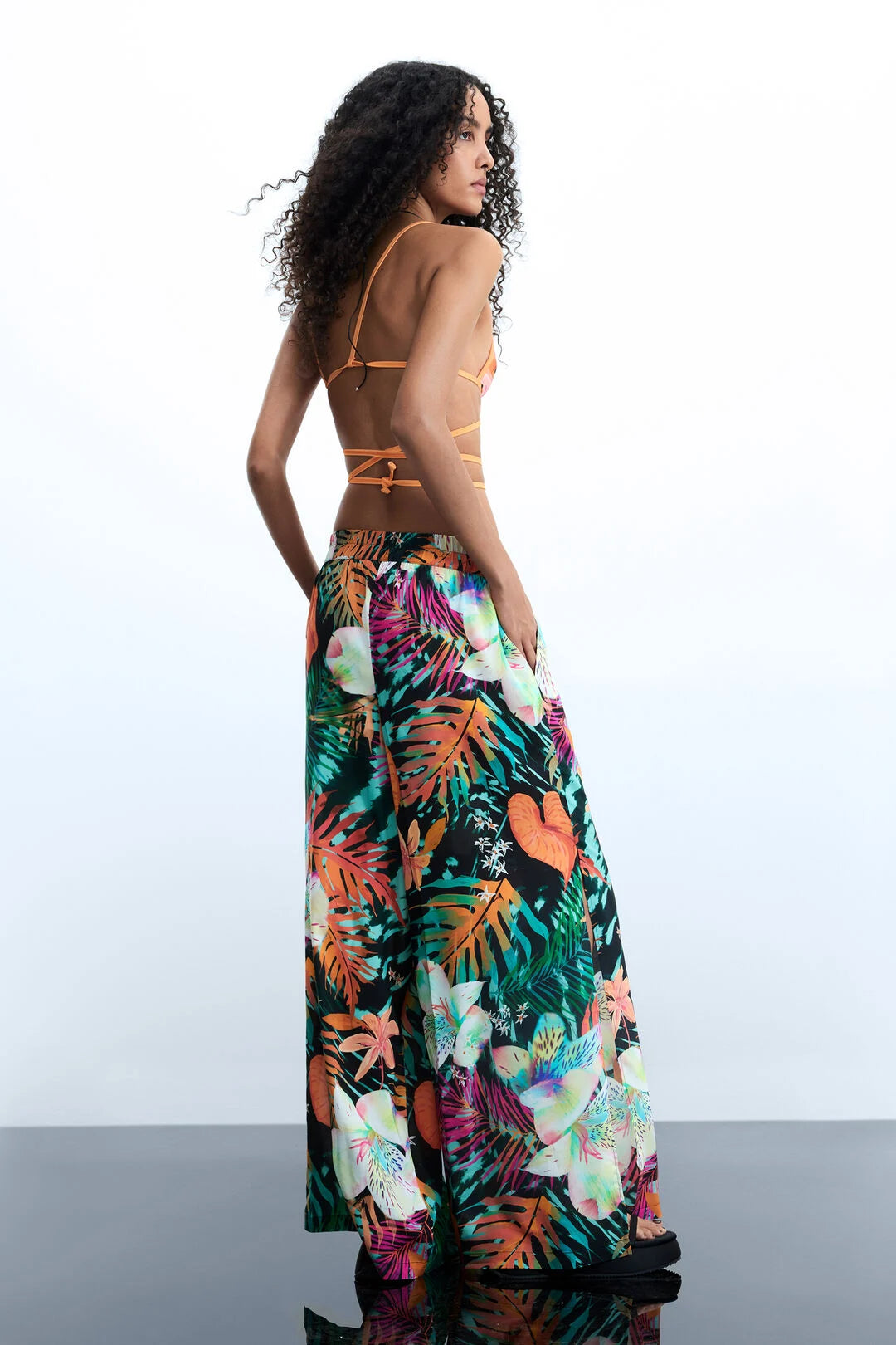 Pantalon imprimé Fleurs