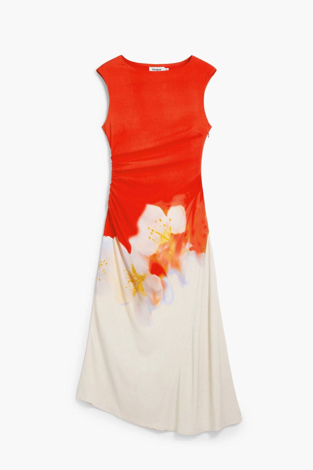 Robe bicolore à fleurs
