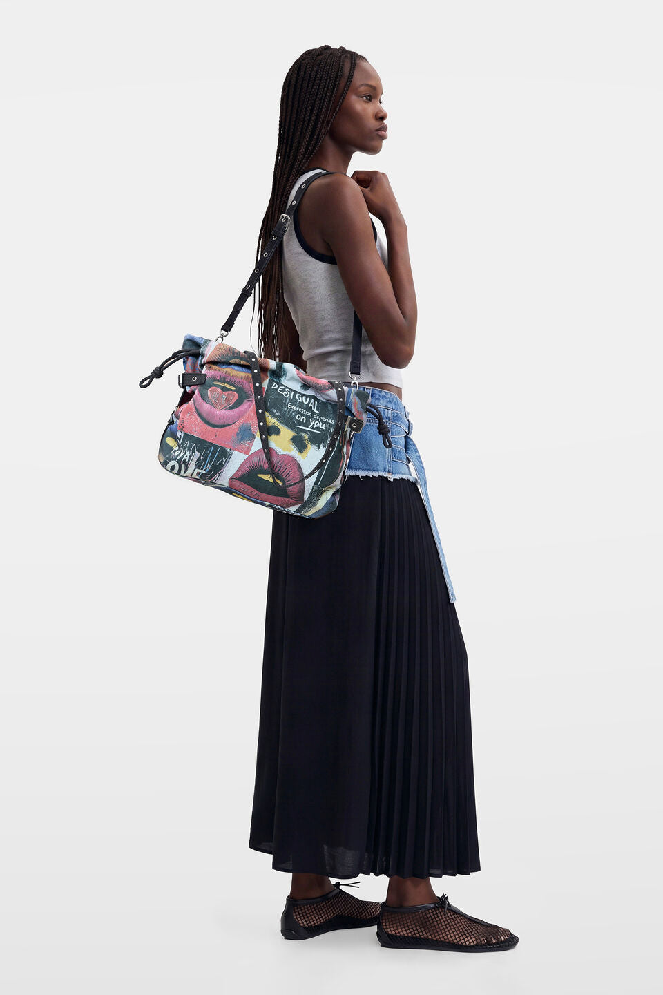 Sac Graffiato Blue Lifta 2.0 Bleu Desigual, vue 2