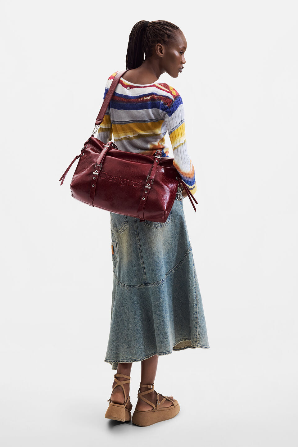 Sac Half Logo Lanuza Grenat Desigual, vue 2