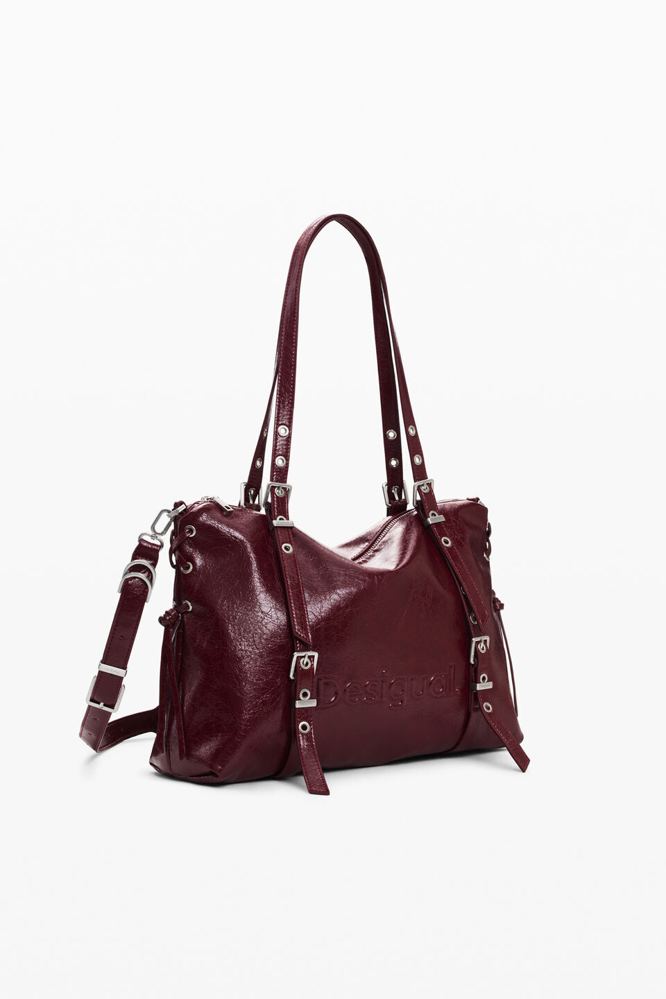 Sac Half Logo Lanuza Grenat Desigual, vue 3