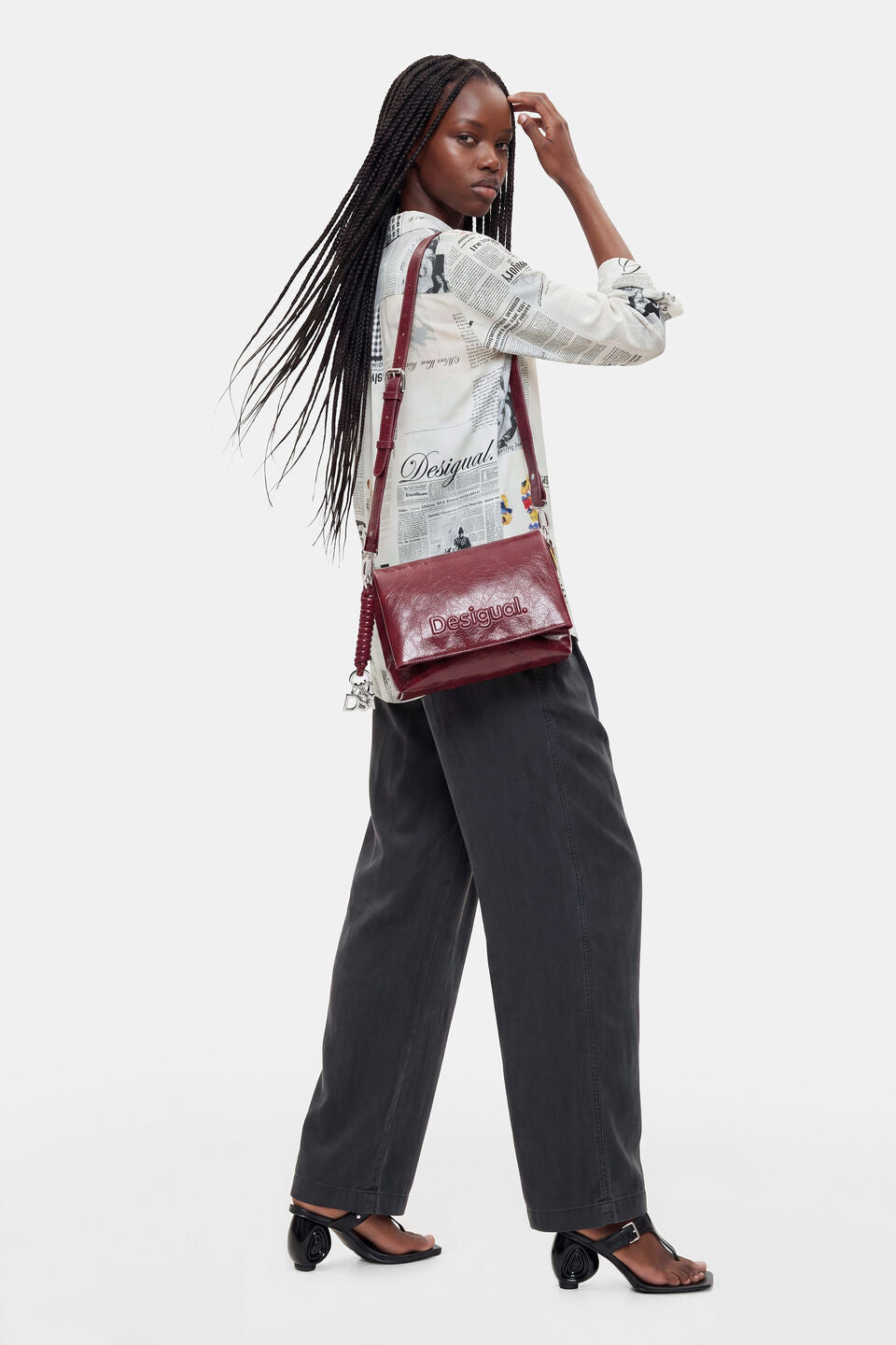 Sac Half Logo Venecia 4.0 Grenat Desigual, vue 2