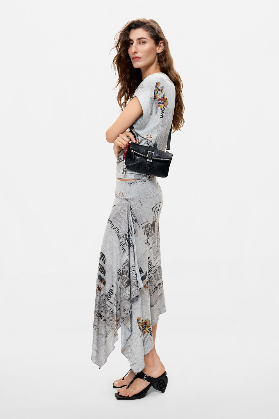 Portefeuille Half Logo Clutch Micro Noir Desigual, vue 2