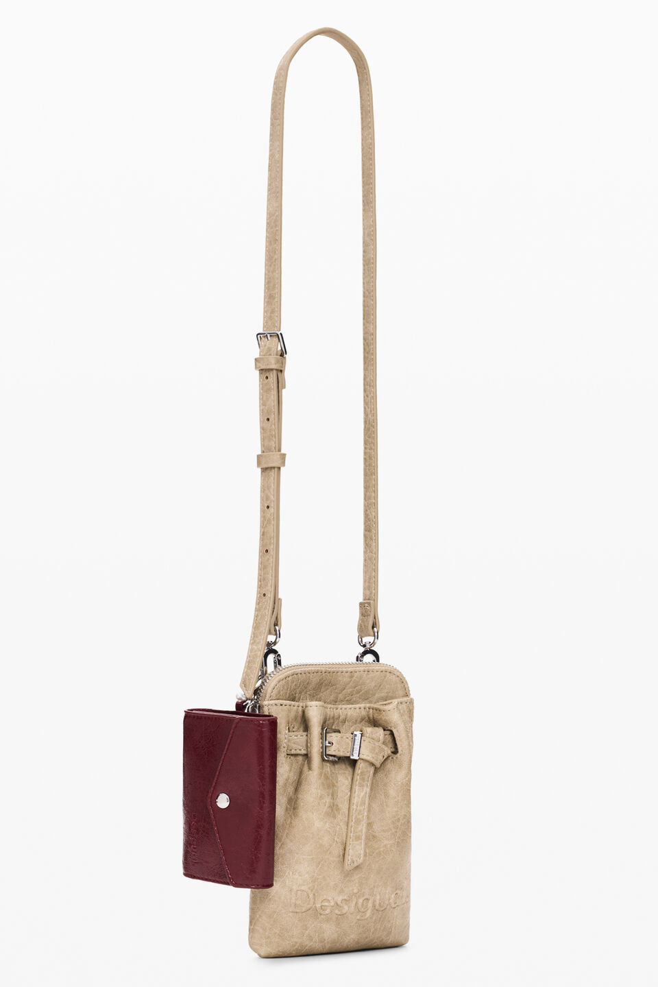Portefeuille Half Logo Alma Beige Desigual, vue 3