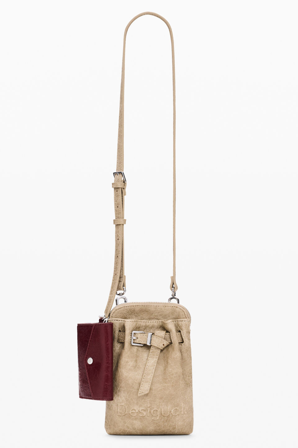 Portefeuille Half Logo Alma Beige Desigual