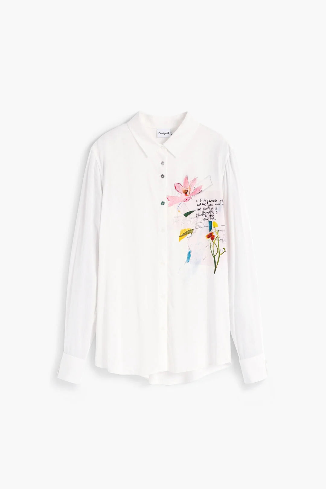 Chemise brodée fleurs