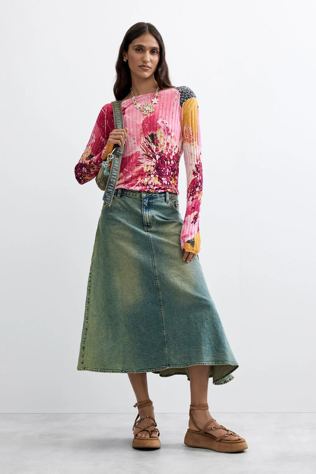 Pull imprimé fleurs