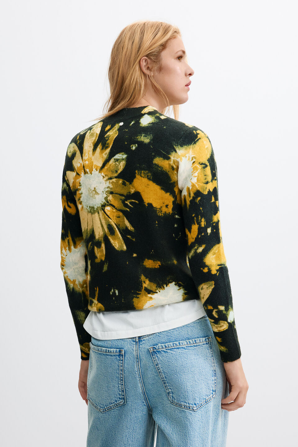 Pull Darkbotanic Noir Desigual, vue 4