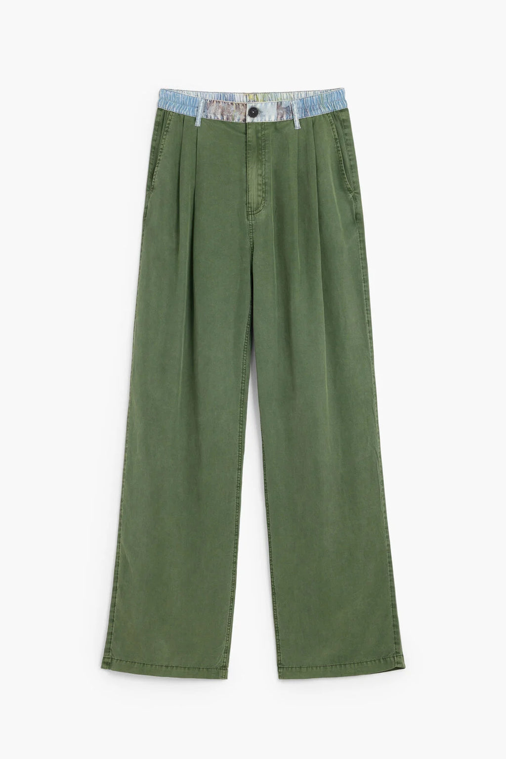 Pantalon Tencel Ceinture Imprimé