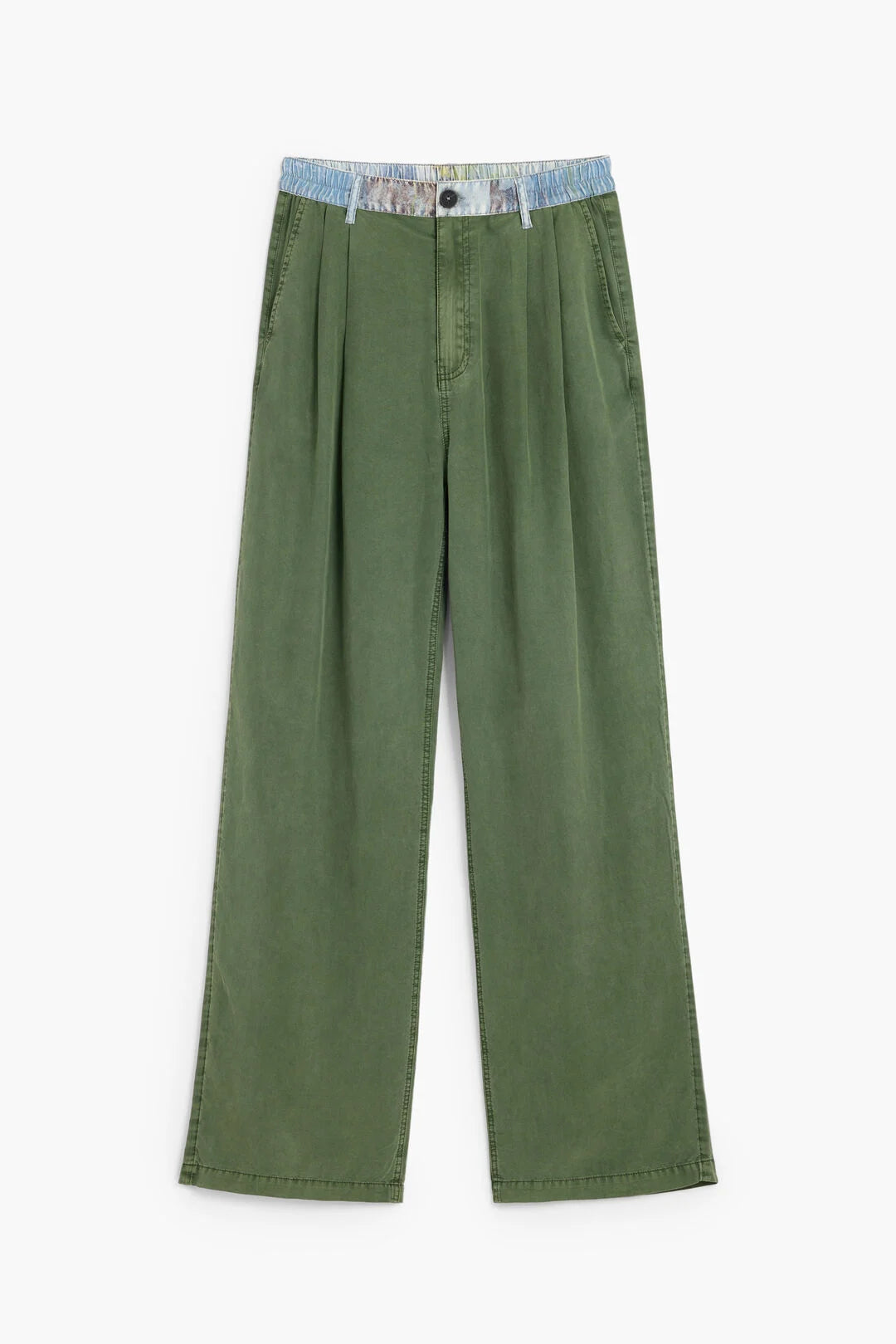 Pantalon Tencel Ceinture Imprimé
