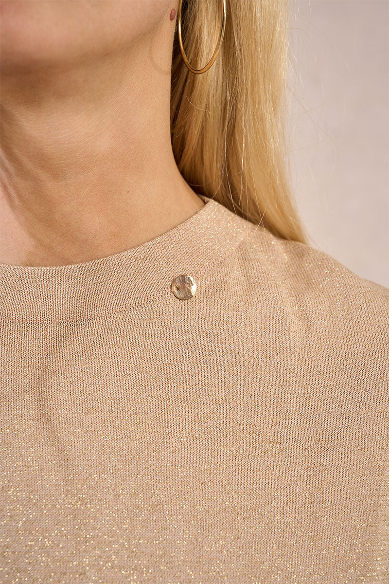 Pull sans manches doré