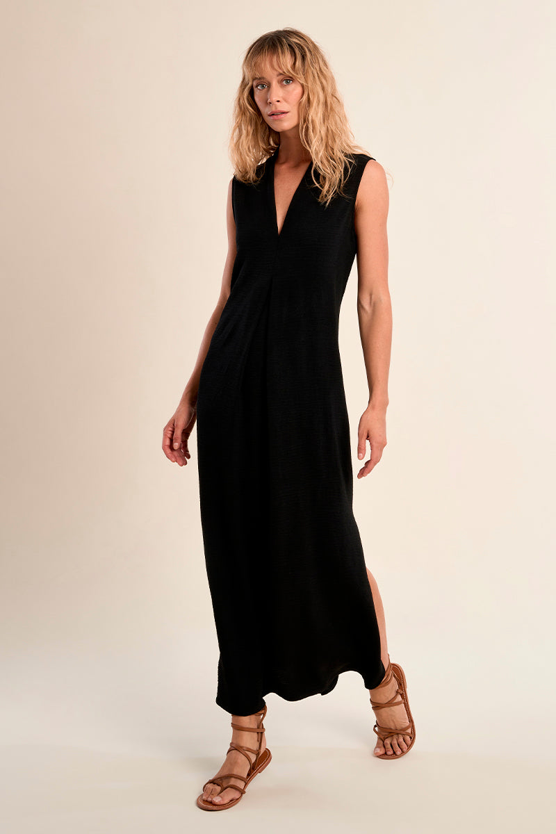 Robe longue trapèze