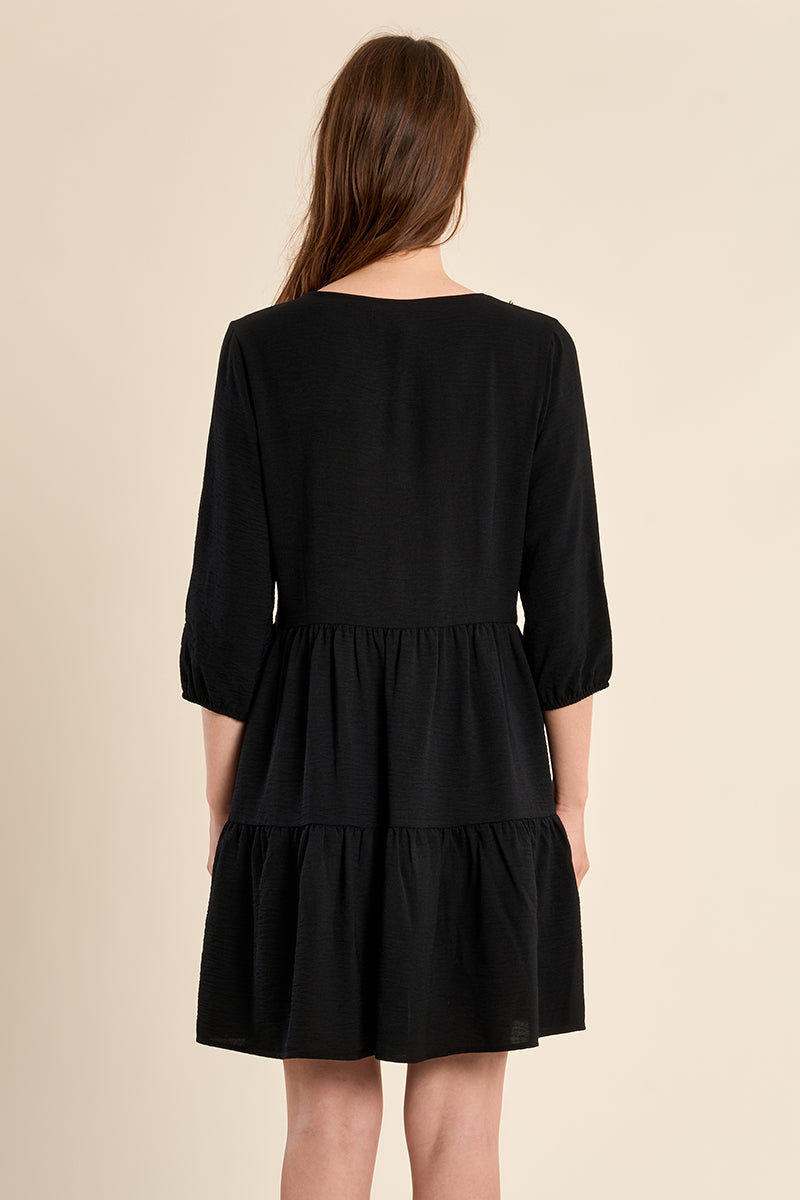 Robe Babydoll avec col perlé