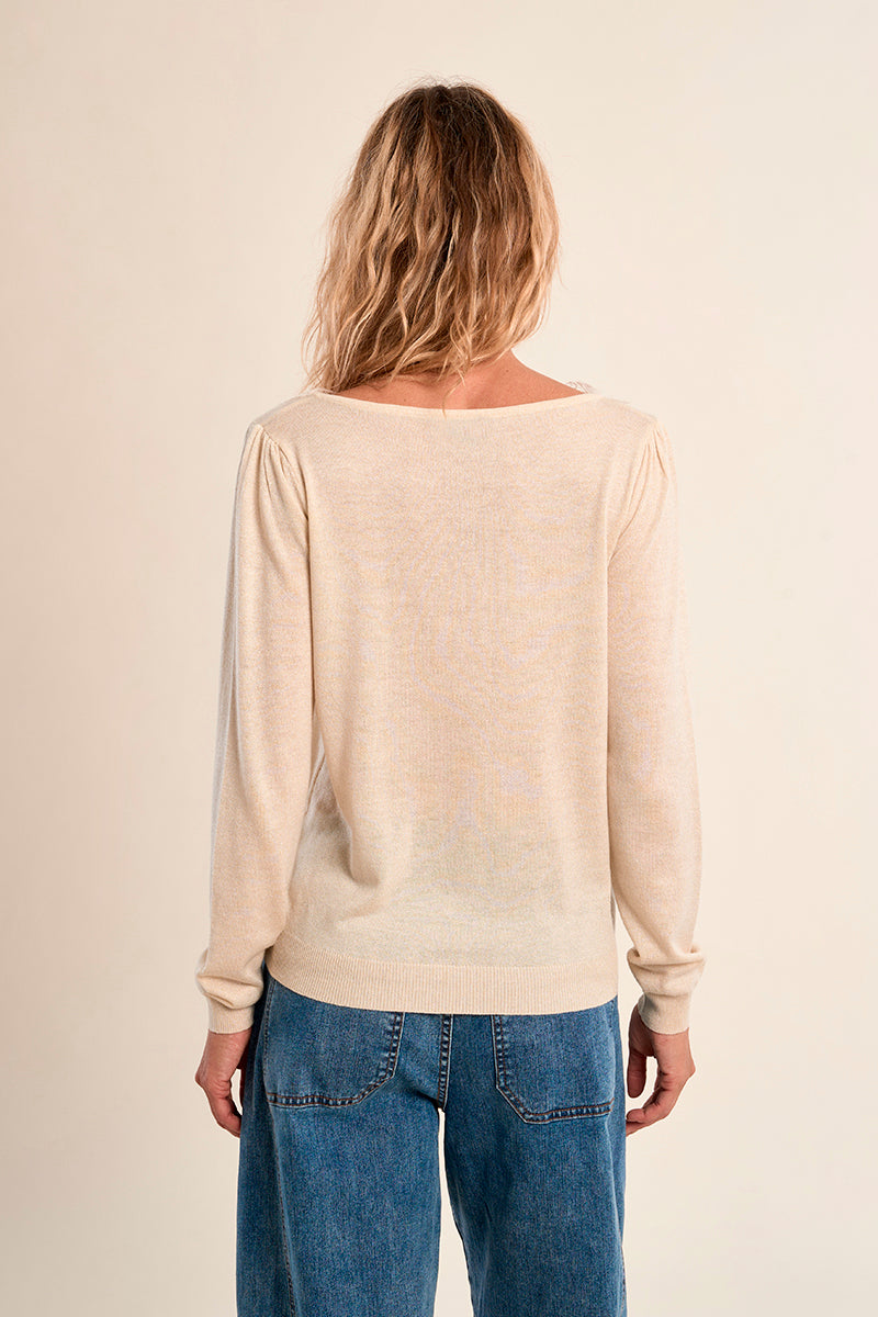 Pull maille fine à manches longues