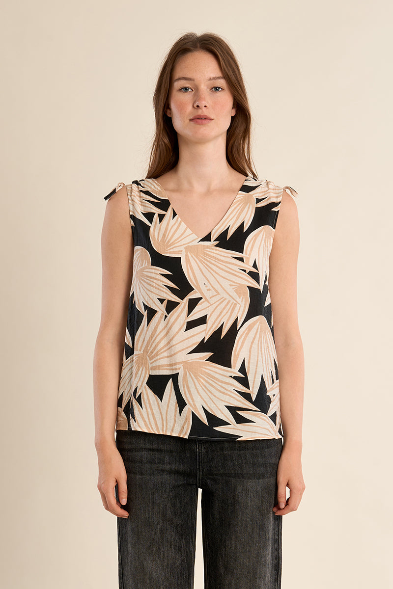 Top imprimé floral