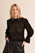 Blouse droite semi-transparente Noir Molly Bracken – vue 1