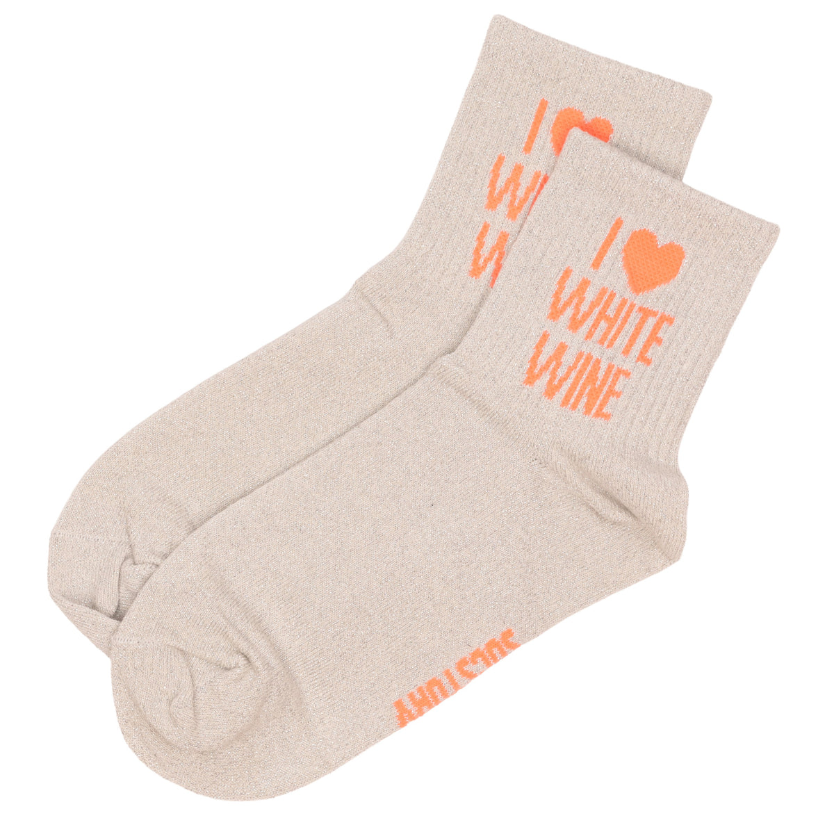 Chaussettes à paillettes « I LOVE WHITE WINE »