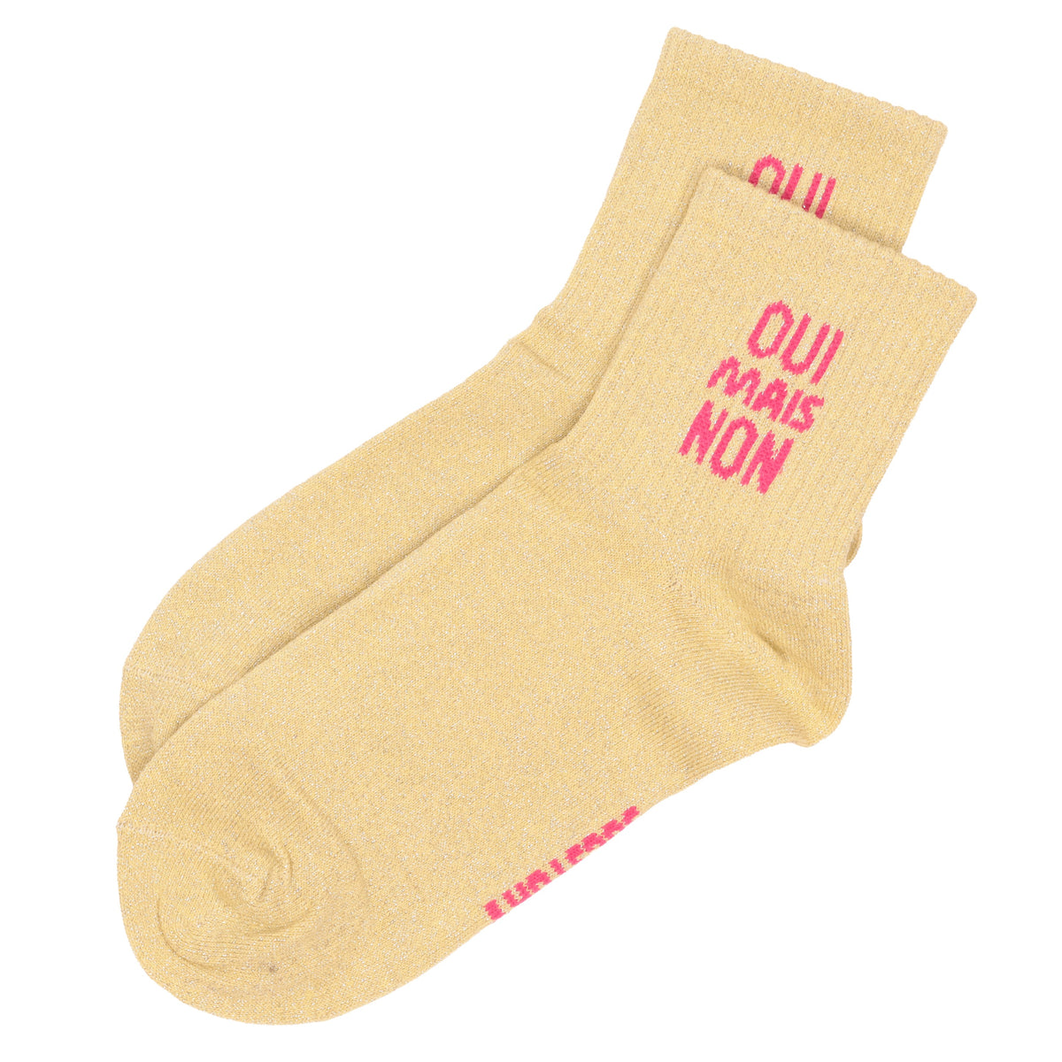 Chaussettes à paillettes « OUI MAIS NON »