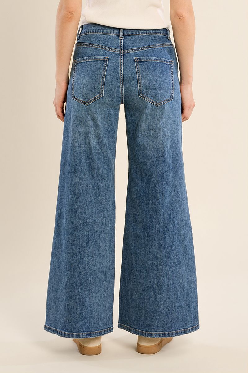 Jean large à clous Bleu Denim Molly Bracken – vue 6