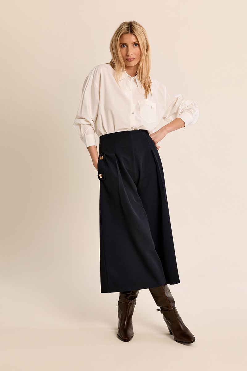 Jupe-culotte taille haute Marine Molly Bracken – vue 3