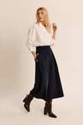 Jupe-culotte taille haute Marine Molly Bracken – vue 1
