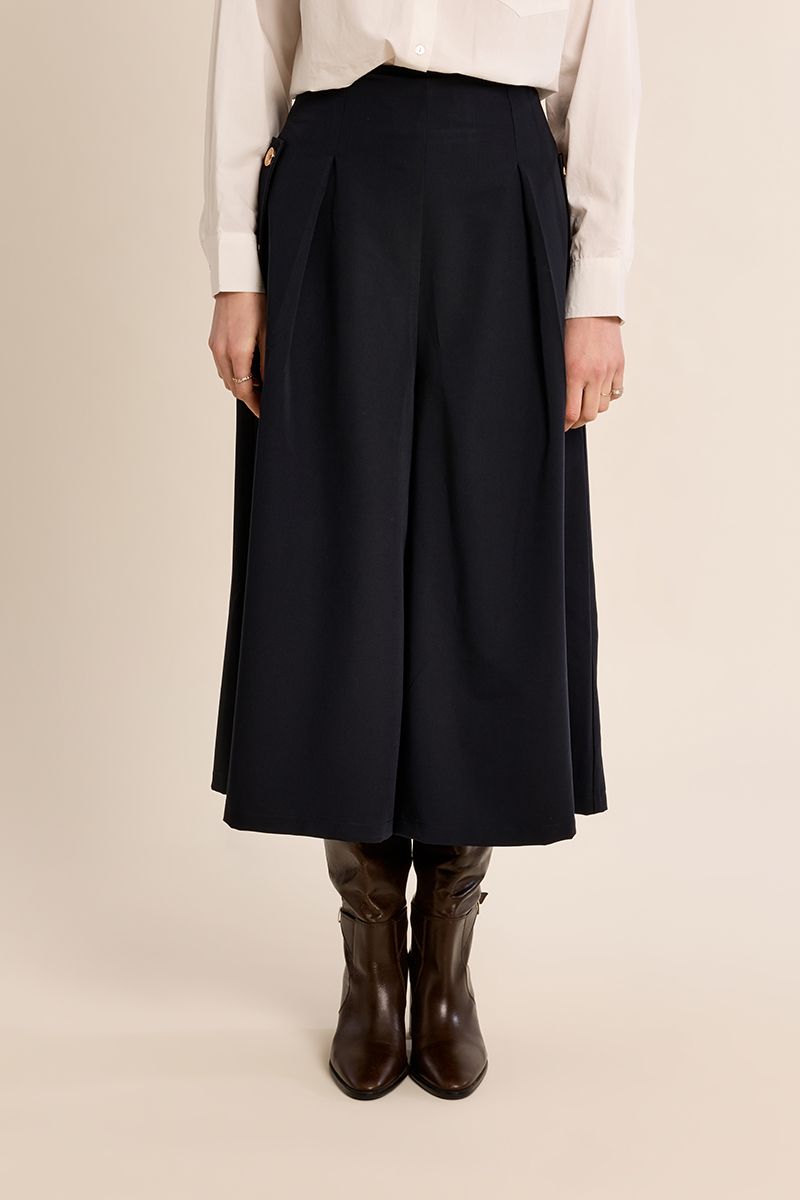 Jupe-culotte taille haute Marine Molly Bracken – vue 5
