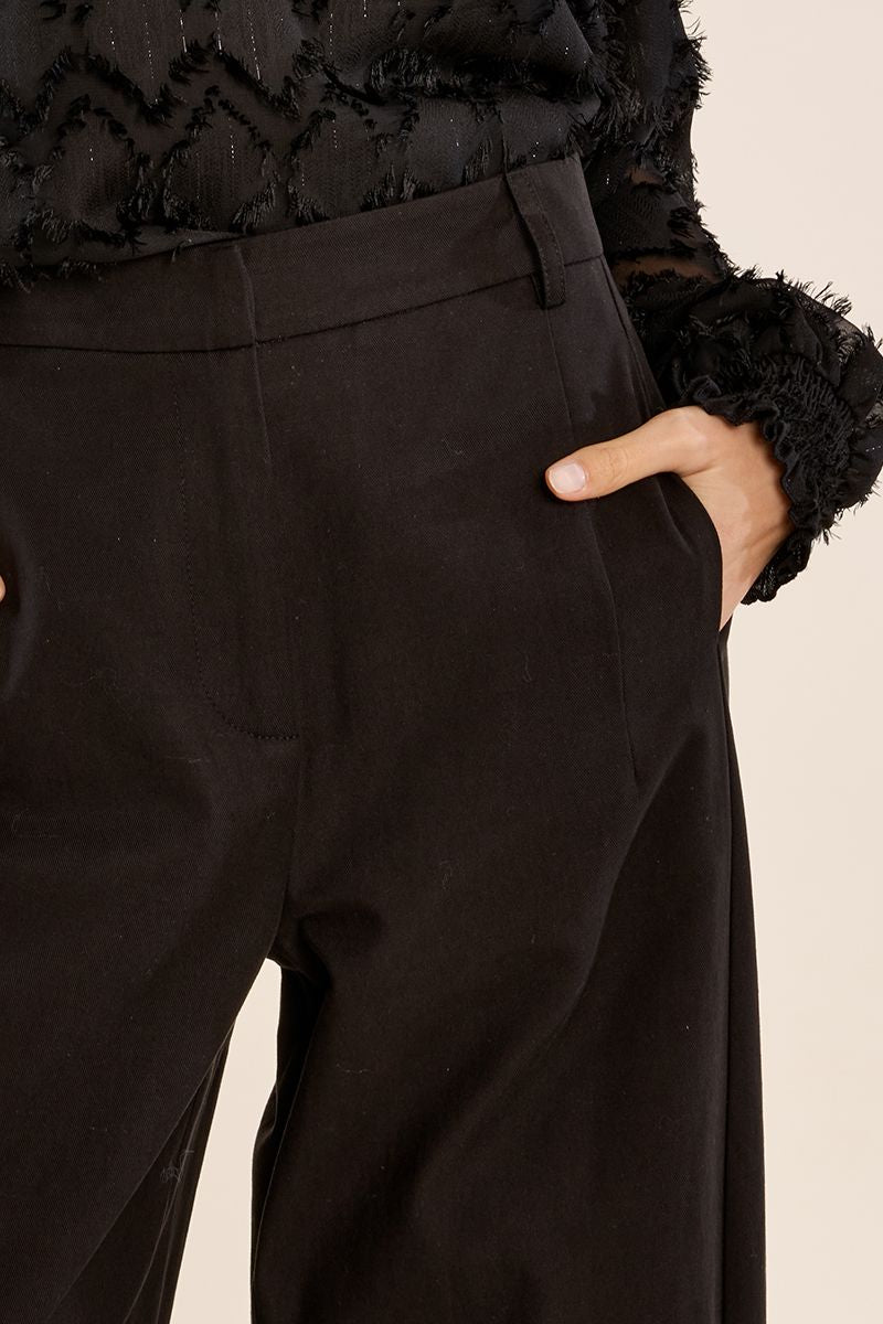 Pantalon large à pinces Noir Noir Molly Bracken – vue 2