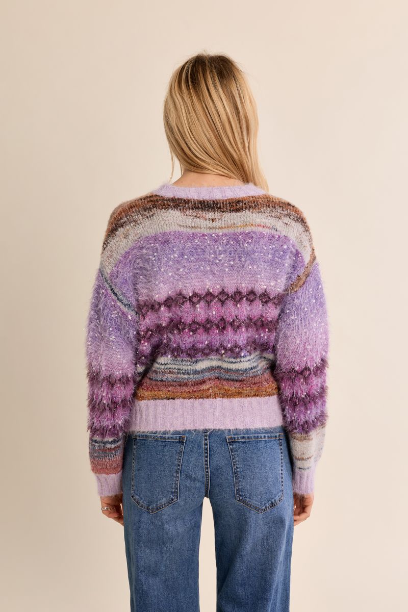 Pull en maille duveteuse Mauve Molly Bracken – vue 4