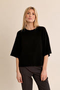 Pull en maille évasé oversize Noir Molly Bracken – vue 1