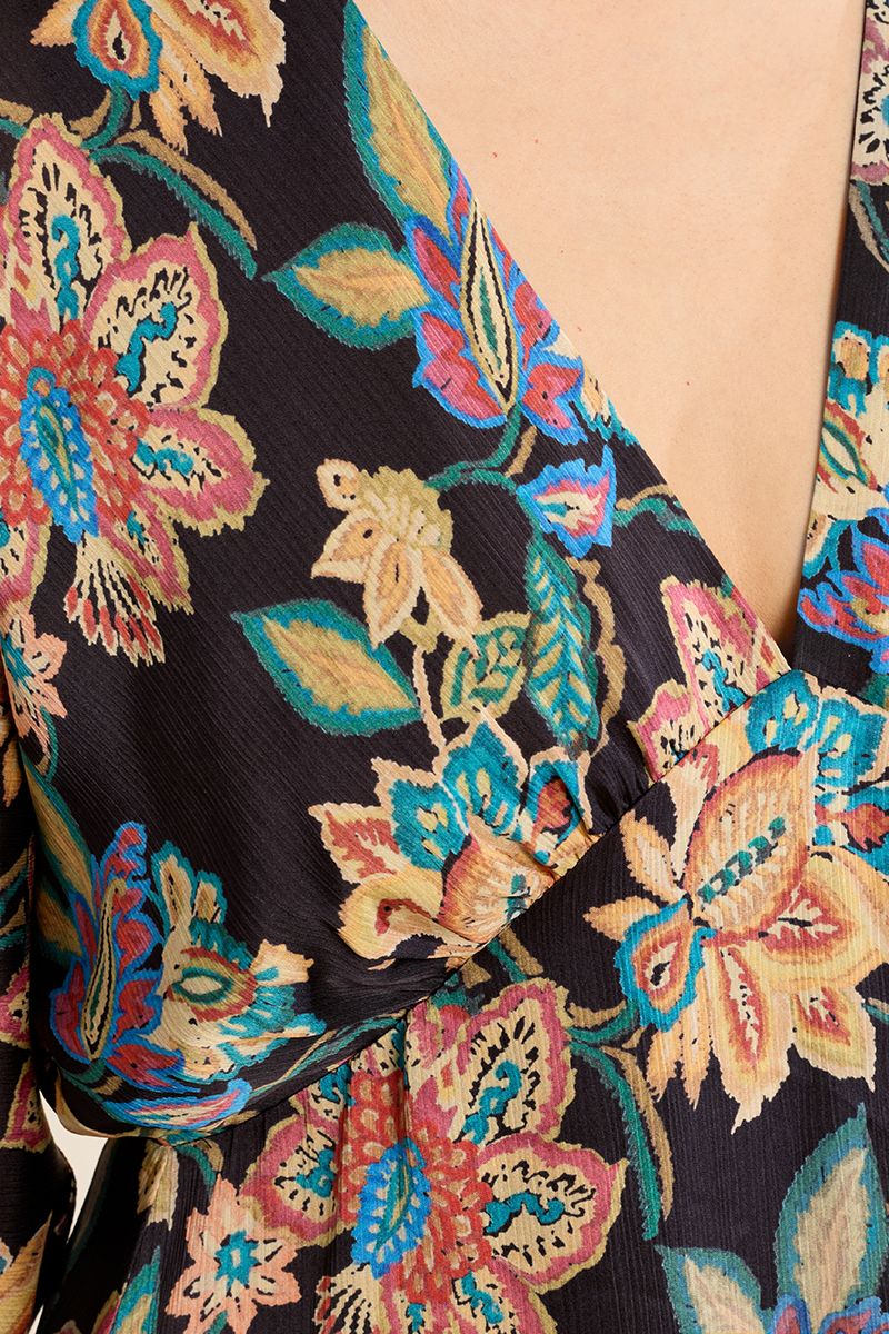 Robe courte cintrée à fleurs Helene Molly Bracken – vue 2