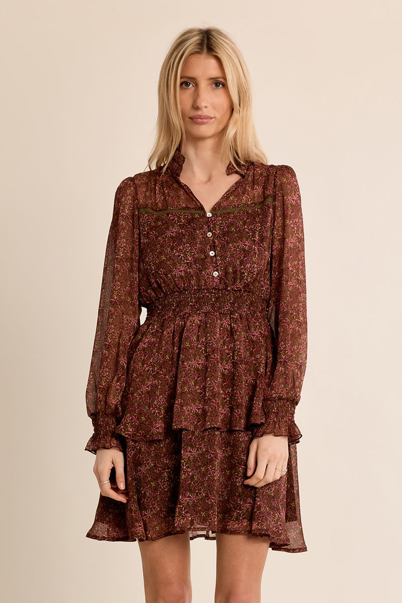 Robe multi-volants semi-transparente Olga Molly Bracken – vue 4