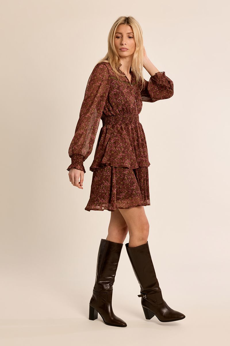 Robe multi-volants semi-transparente Olga Molly Bracken – vue 3