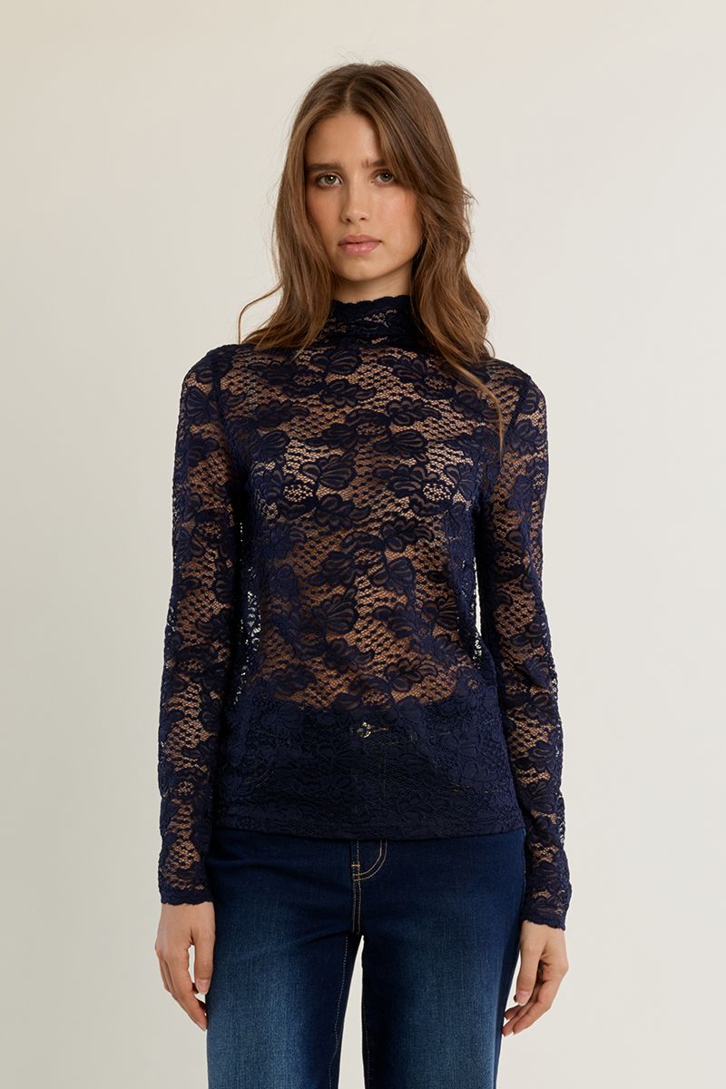 Sous-pull en dentelle Marine Molly Bracken – vue 4