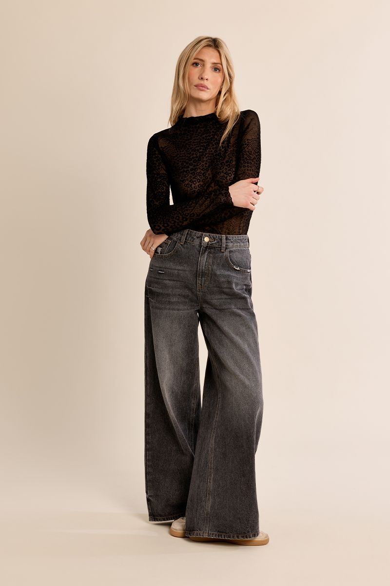 Top semi-transparent léopard Molly Bracken – vue 3