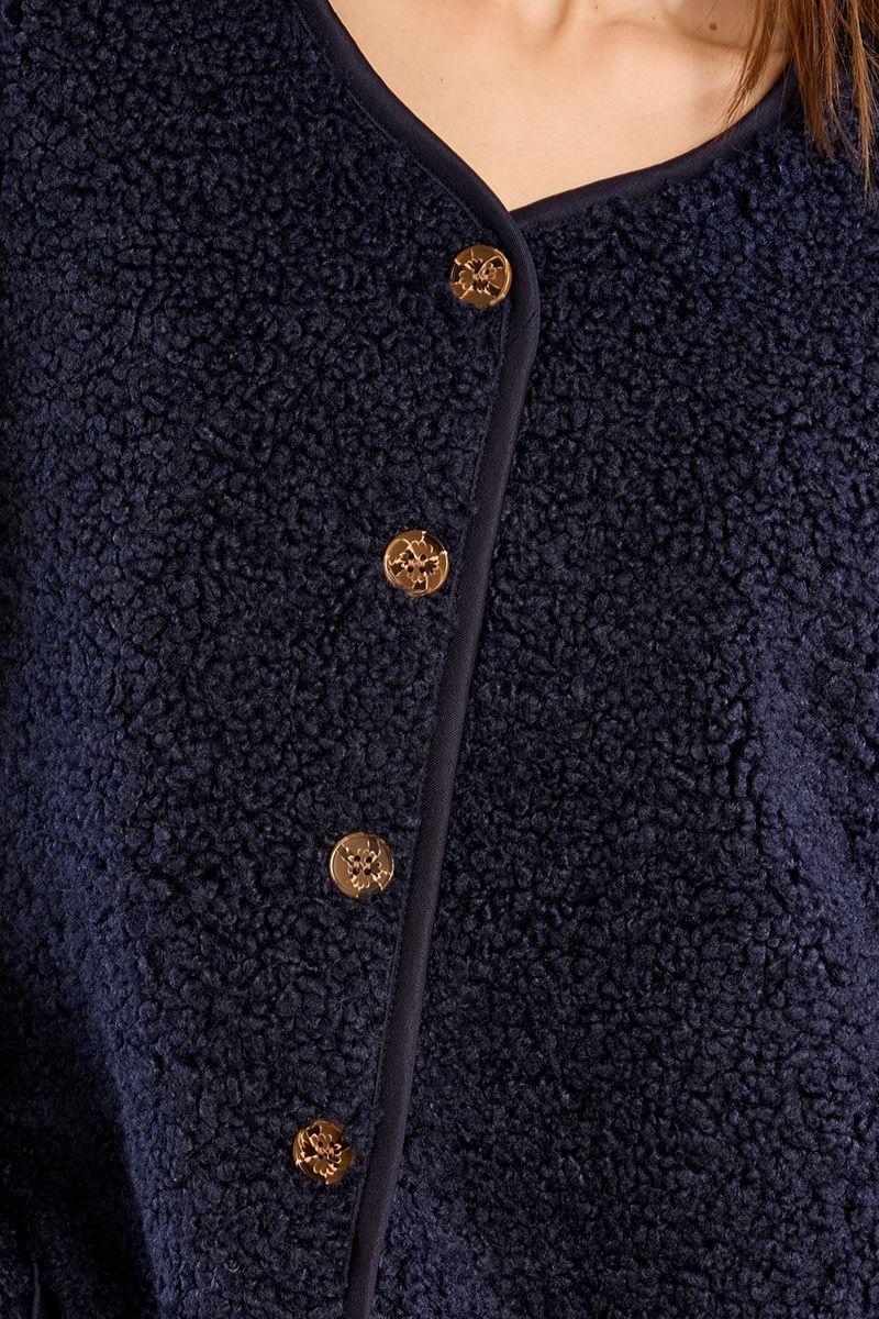 Veste boutonnée imitation mouton Marine Molly Bracken – vue 2