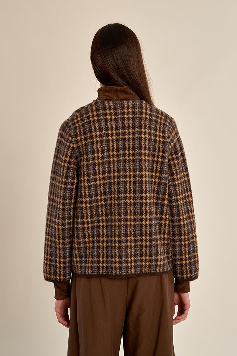 Veste officier à carreaux Chocolat Molly Bracken – vue 5