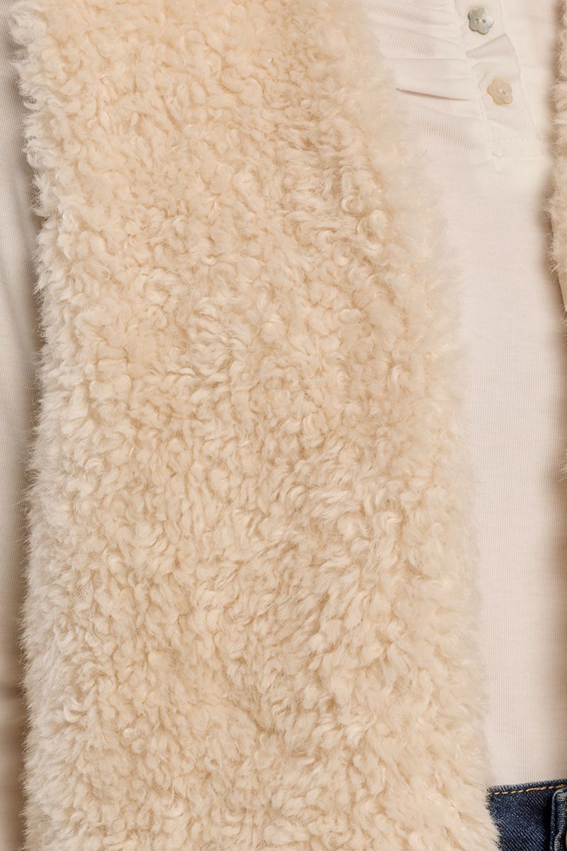 Veste sans manches imitation mouton Écru Molly Bracken – vue 2